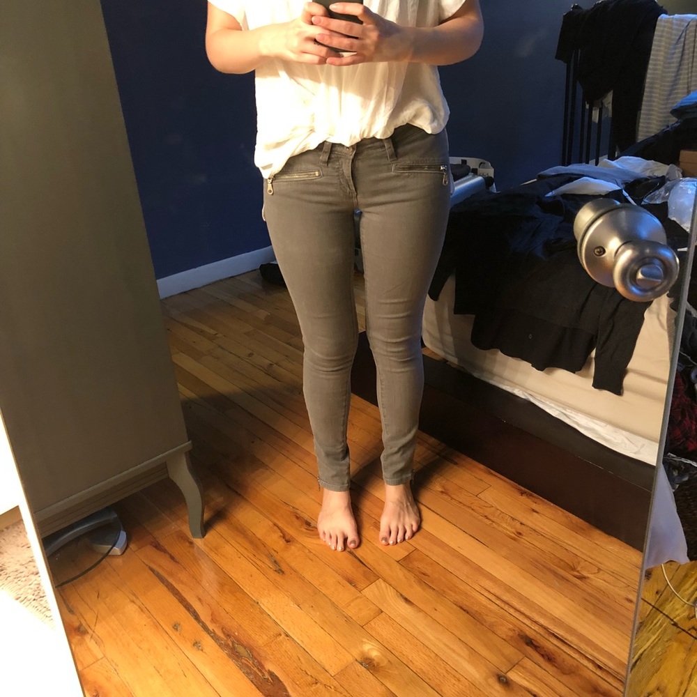 Straight leg gray was denim